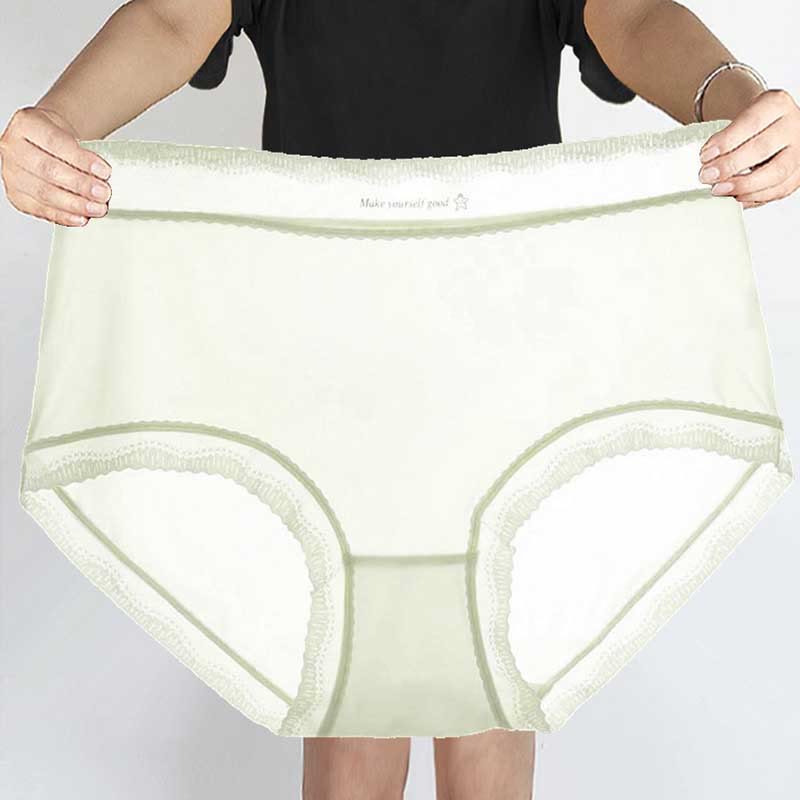 Ice Silk High Waist Panty(5 Packs) - Green - 3XL - image 0