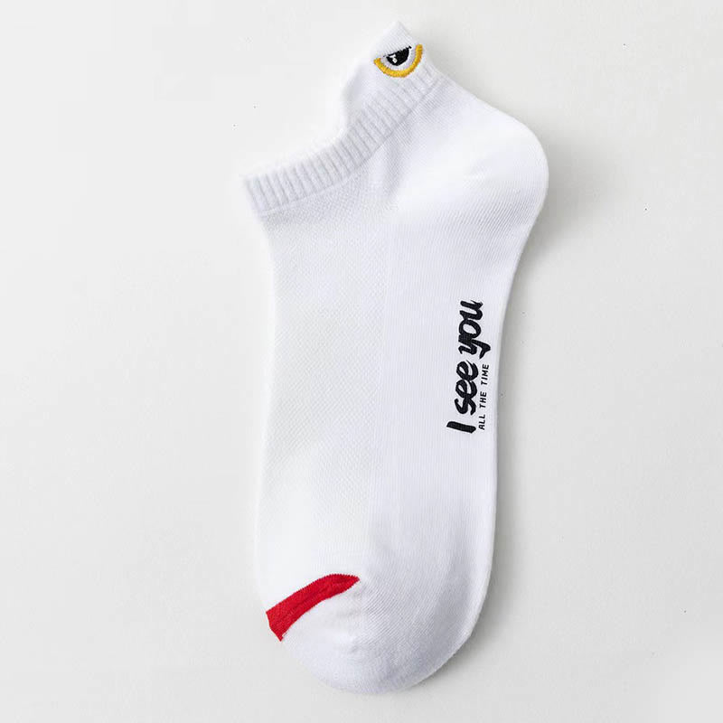 Plus Size Fashion Design Ankle Compression Socks(10 Pairs) - White - EU39-44(US6-10) - image 10