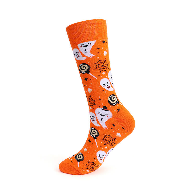Pumpkin Skull Halloween Crew Socks(3 Pairs) - Style 3 - EU39-47(US6-12.5) - image 3