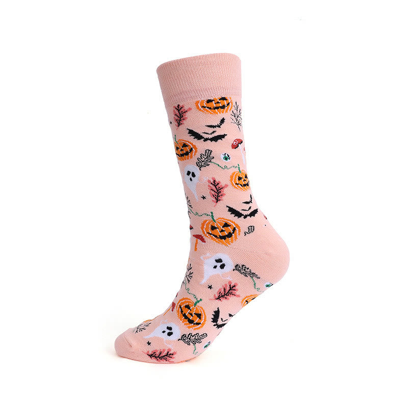 Pumpkin Skull Halloween Crew Socks(3 Pairs) - Style 1 - EU39-47(US6-12.5) - image 4