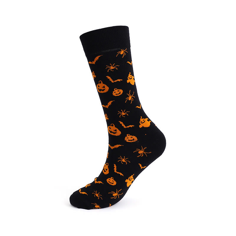 Pumpkin Skull Halloween Crew Socks(3 Pairs) - Style 4 - EU39-47(US6-12.5) - image 5