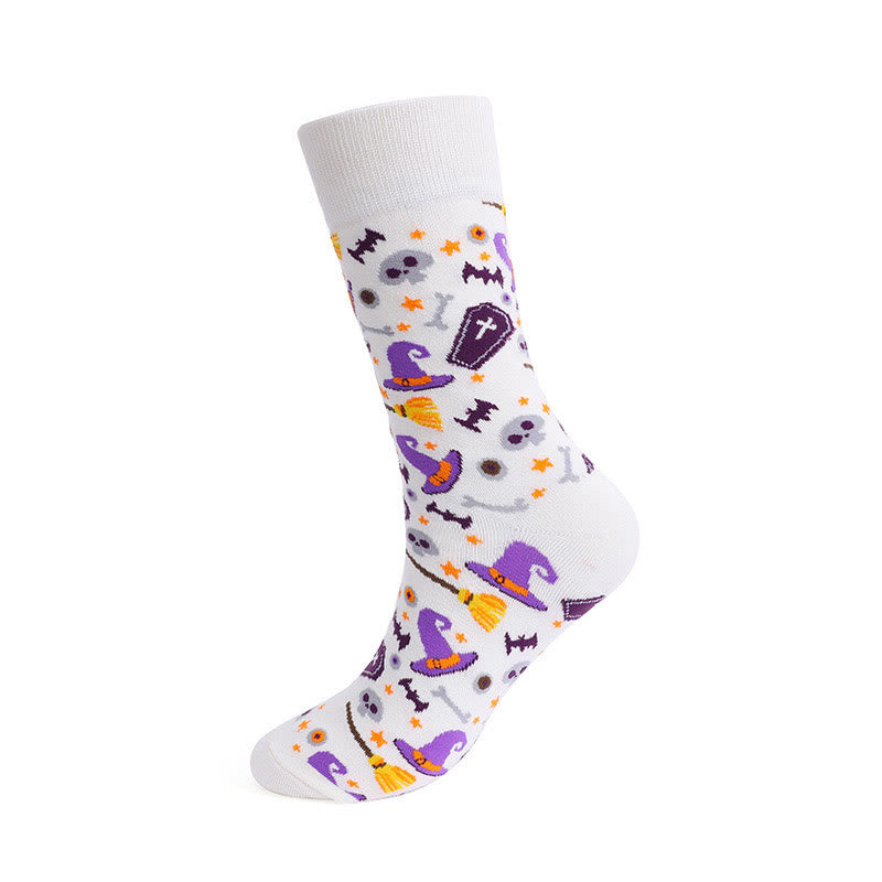 Pumpkin Skull Halloween Crew Socks(3 Pairs) - Style 5 - EU39-47(US6-12.5) - image 7