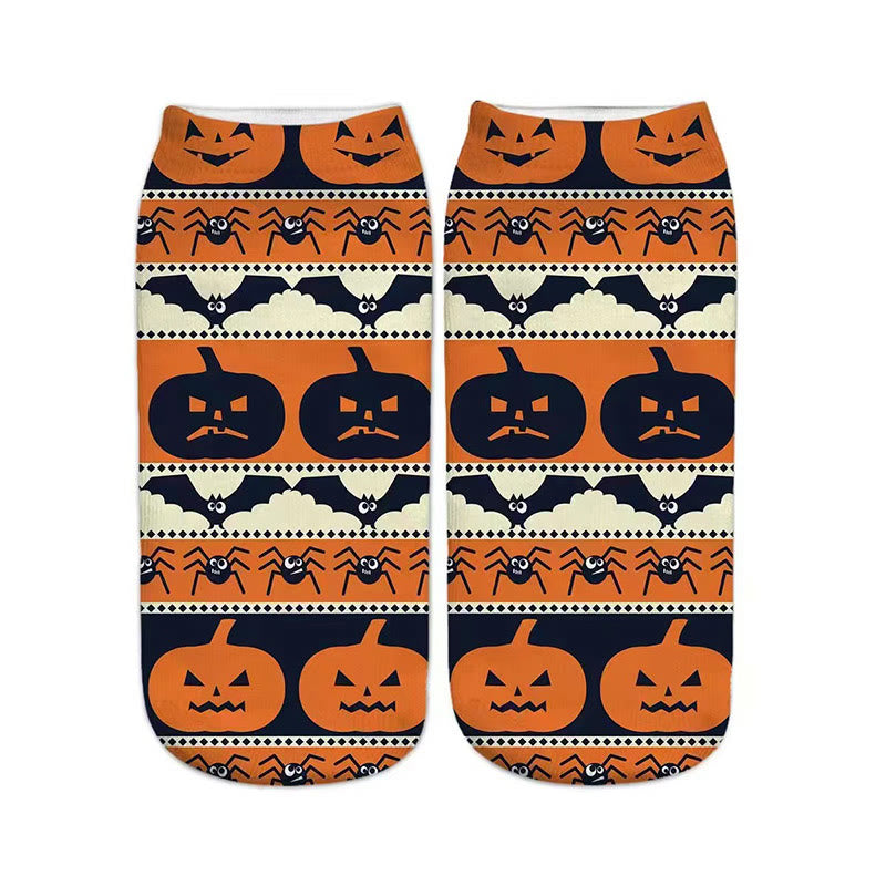 3D Halloween Quarter Socks(5 Pairs) - image 5