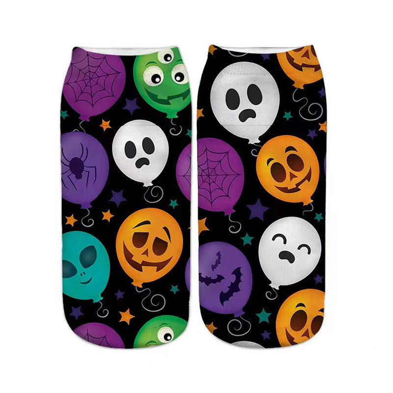 3D Halloween Quarter Socks(5 Pairs) - image 3
