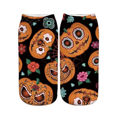 3D Halloween Quarter Socks(5 Pairs) - image 2