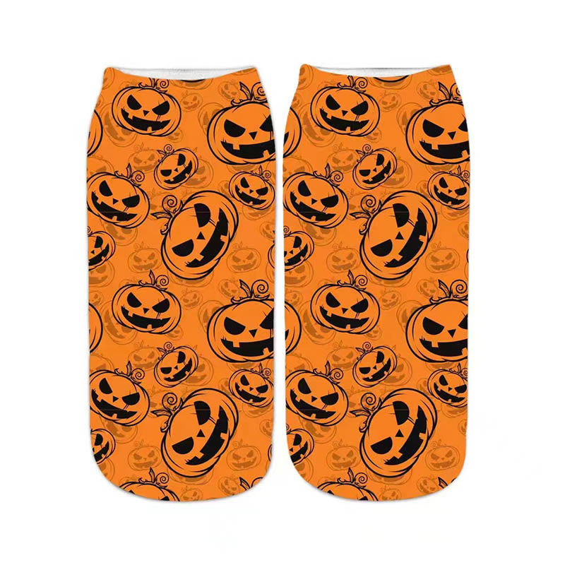 Pumpkin Haunted House Quarter Socks(5 Pairs) - image 3