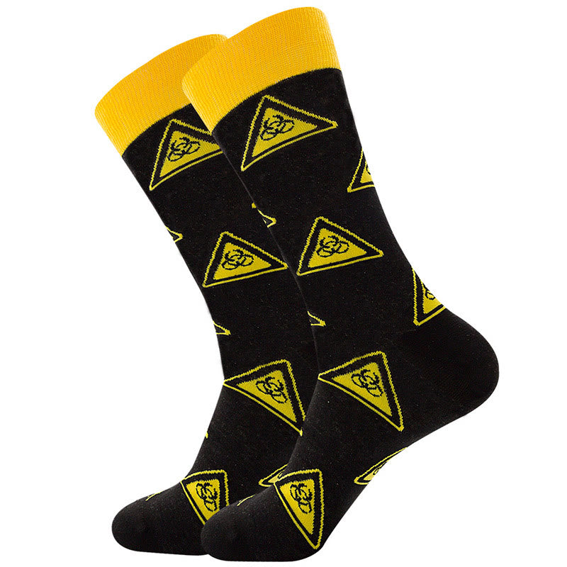 Plus Size Dollar Skull Crew Socks(4 Pairs)