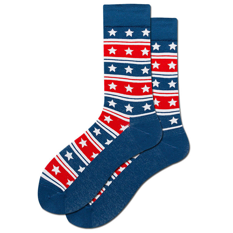 Plus Size Dollar Skull Crew Socks(4 Pairs)