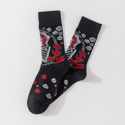 Fashion Skull Crew Socks(3 Pairs) - image 1