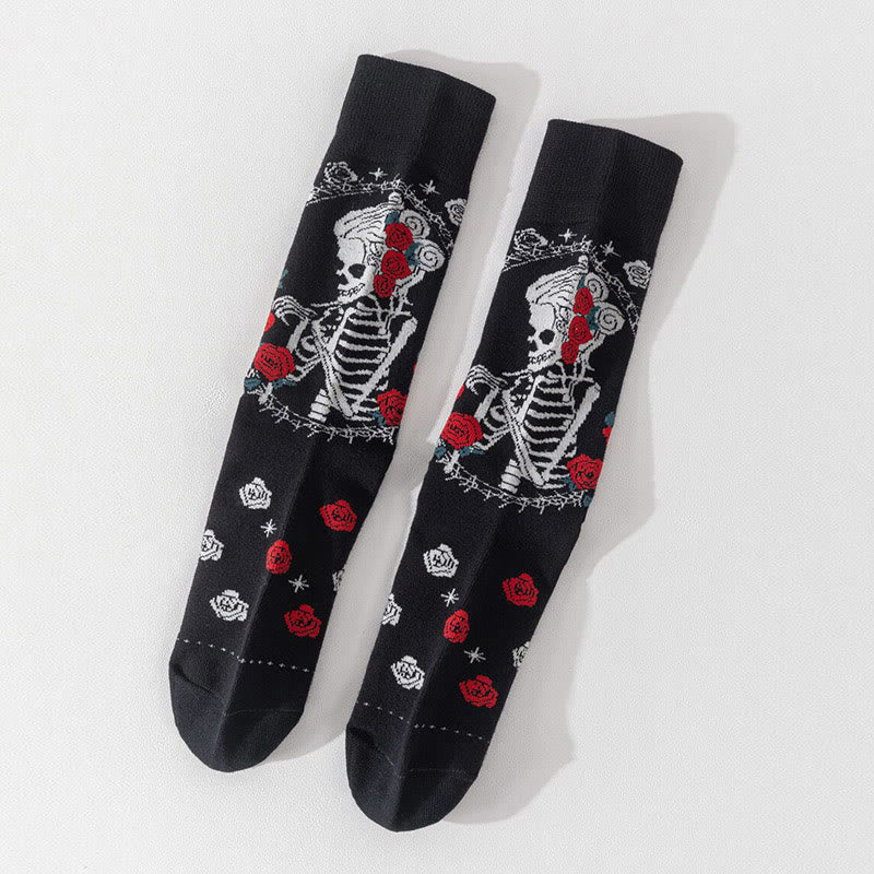 Fashion Skull Crew Socks(3 Pairs) - image 4