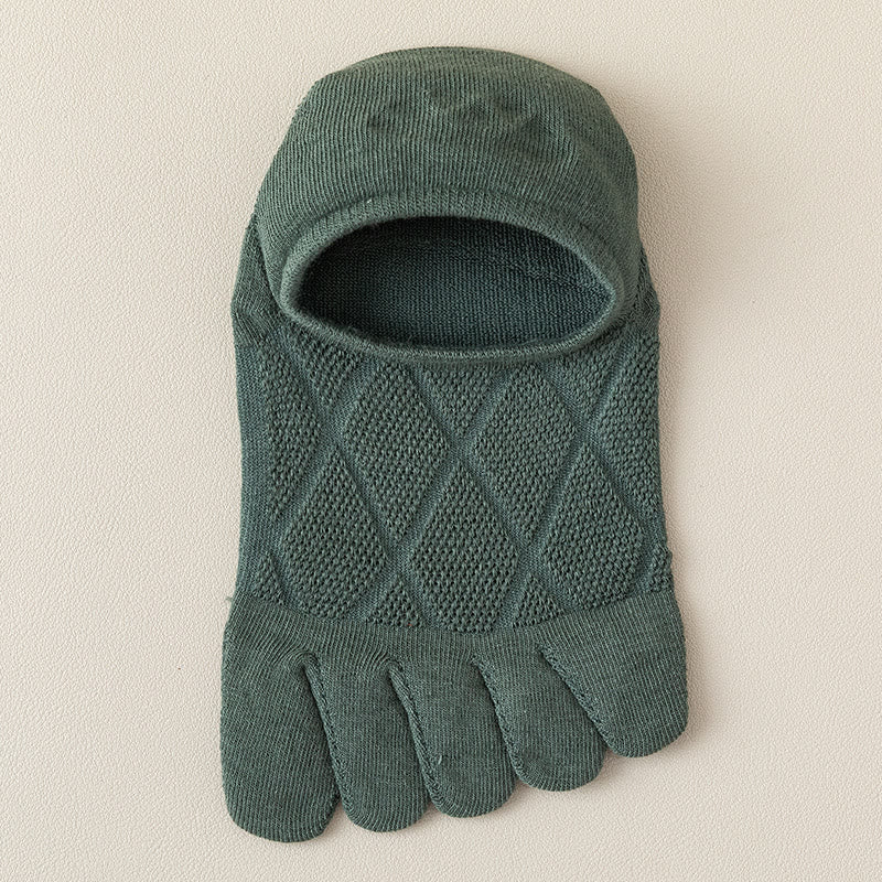 Diamond Lattice Alignment Socks(7 Pairs) - Dark Green - EU39-44(US6-10) - image 7