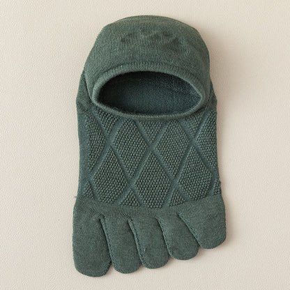 Diamond Lattice Alignment Socks(7 Pairs) - Dark Green - EU39-44(US6-10) - image 7