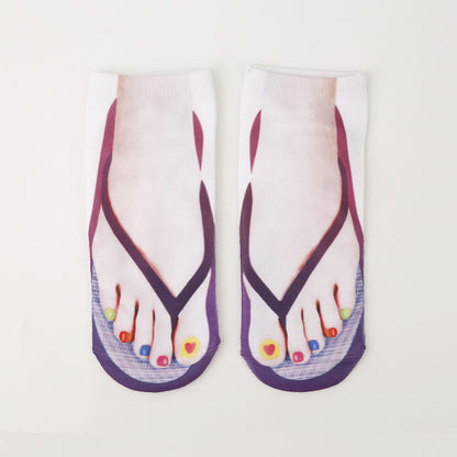 3D Flip Flops Ankle Socks(3 Pairs) - image 3