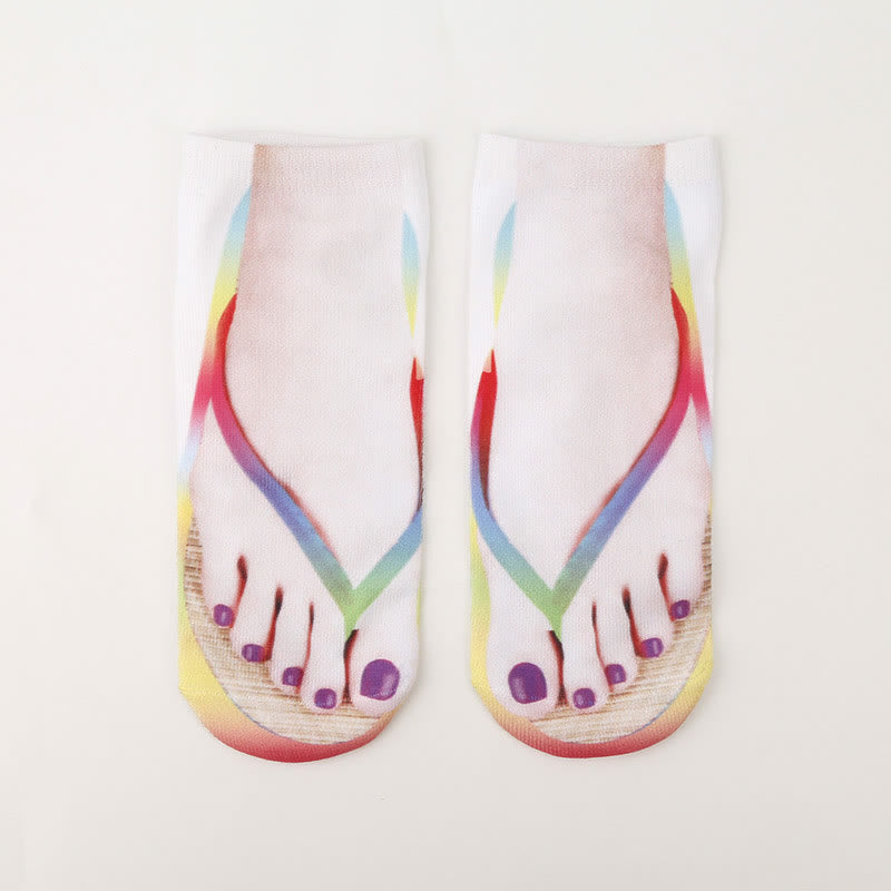 3D Flip Flops Ankle Socks(3 Pairs) - image 1