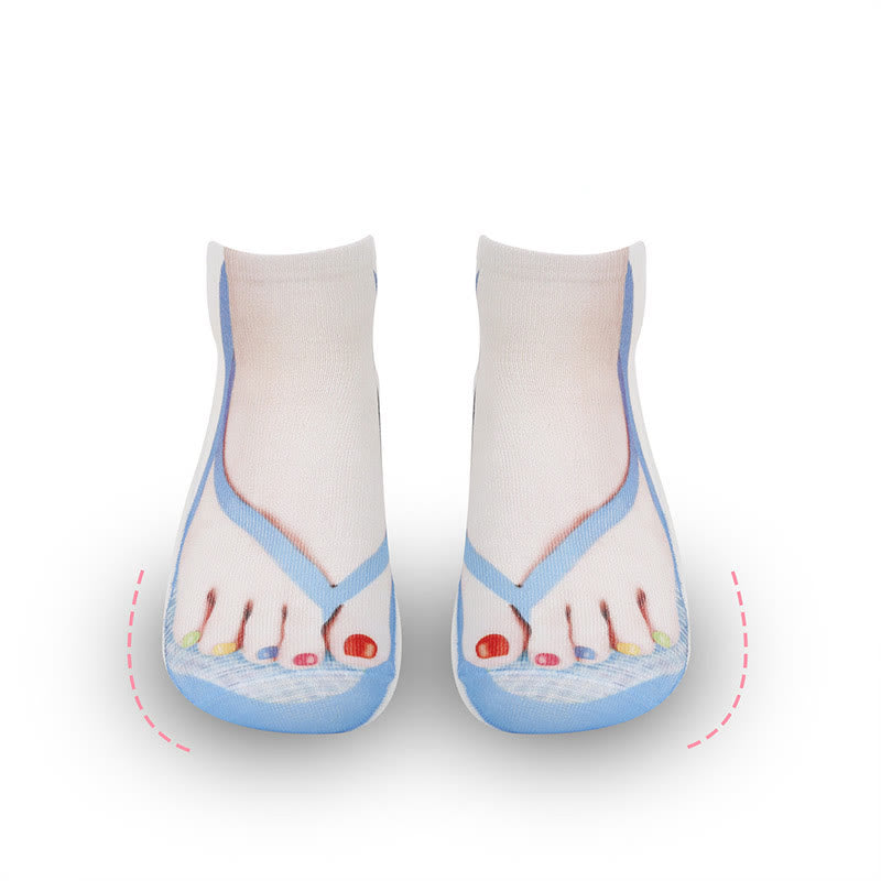 3D Flip Flops Ankle Socks(3 Pairs) - image 5