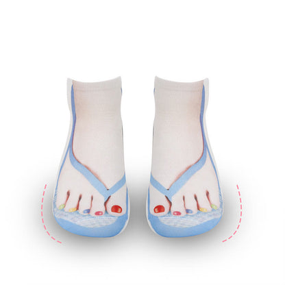 3D Flip Flops Ankle Socks(3 Pairs) - image 5
