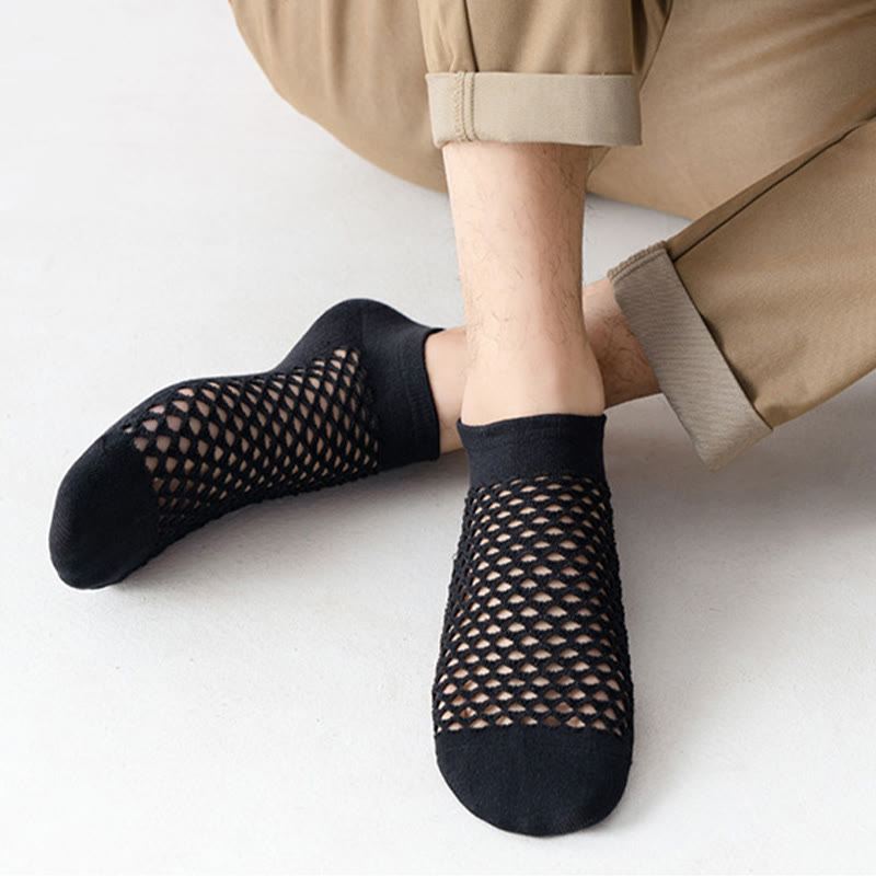 Mesh Solid Color Soft Ankle Socks(10 Pairs) - image 3