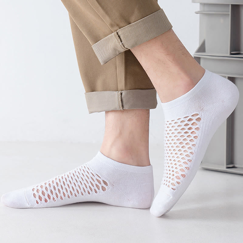 Mesh Solid Color Soft Ankle Socks(10 Pairs) - image 2