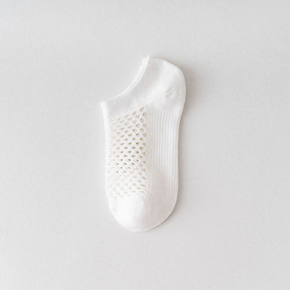 Mesh Breathable Ankle Socks(8 Pairs) - White - EU36-40(US3-7) - image 6