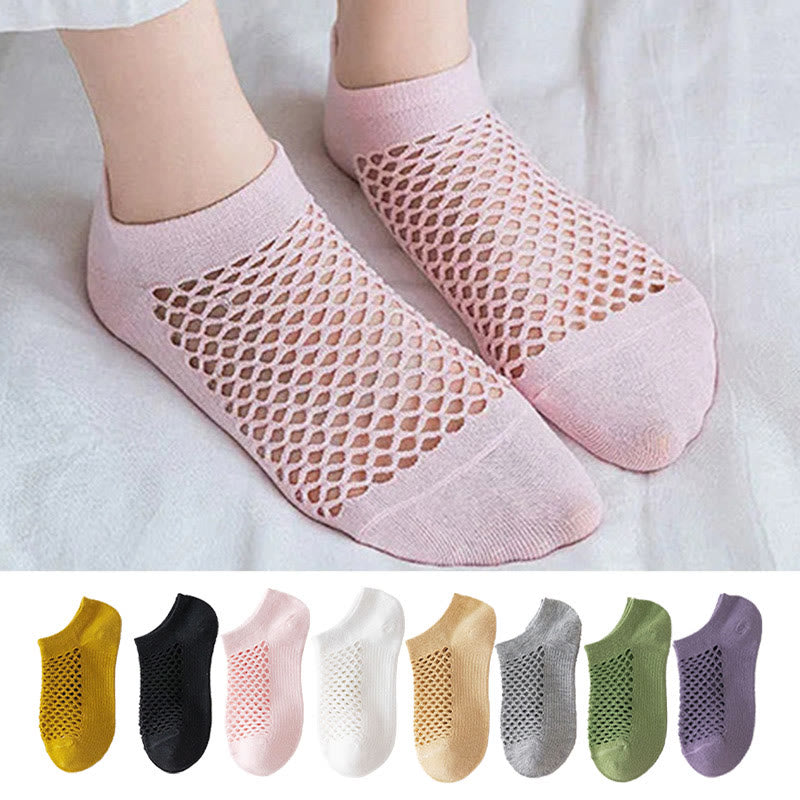 Mesh Breathable Ankle Socks(8 Pairs) - Multicolor - EU36-40(US3-7) - image 0