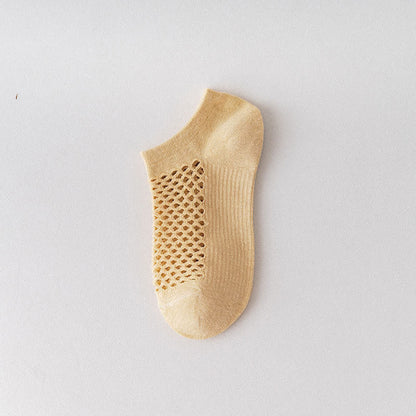 Mesh Breathable Ankle Socks(8 Pairs) - Khaki - EU36-40(US3-7) - image 11