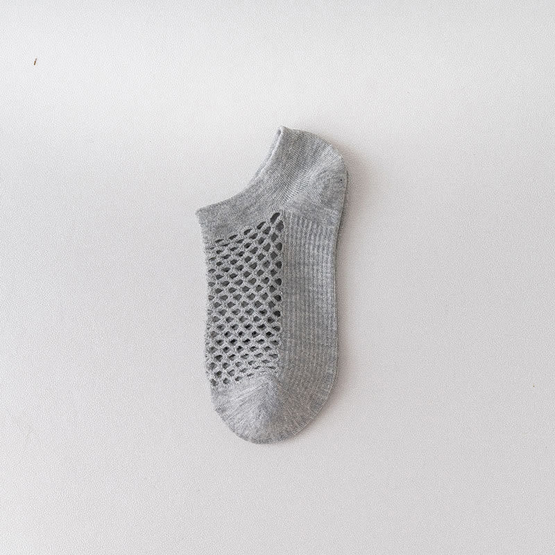 Mesh Breathable Ankle Socks(8 Pairs) - Grey - EU36-40(US3-7) - image 9