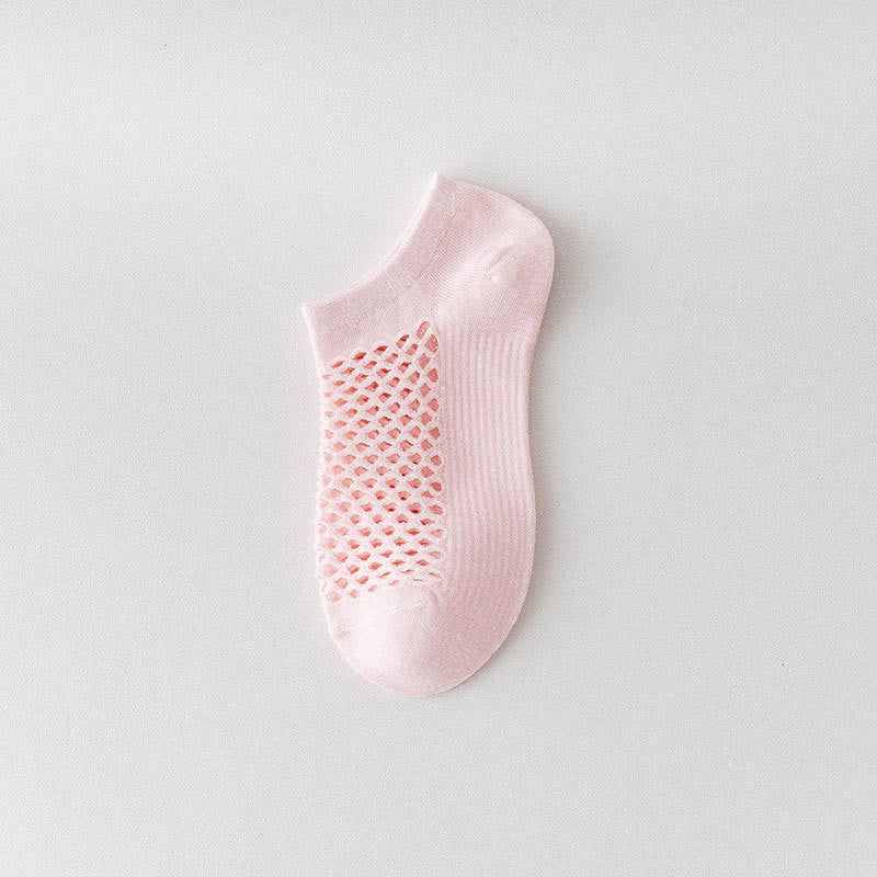 Mesh Breathable Ankle Socks(8 Pairs) - Pink - EU36-40(US3-7) - image 7