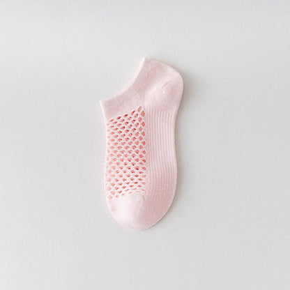 Mesh Breathable Ankle Socks(8 Pairs) - Pink - EU36-40(US3-7) - image 7