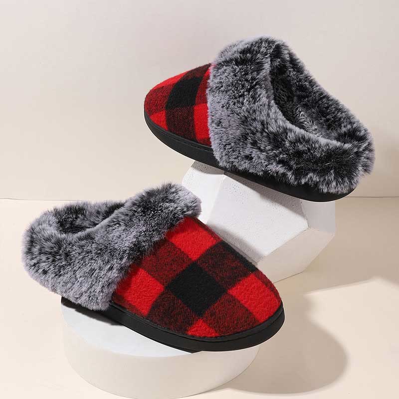 Plus Size Grid Slippers - Red - EU44-45(US10-11) - image 13