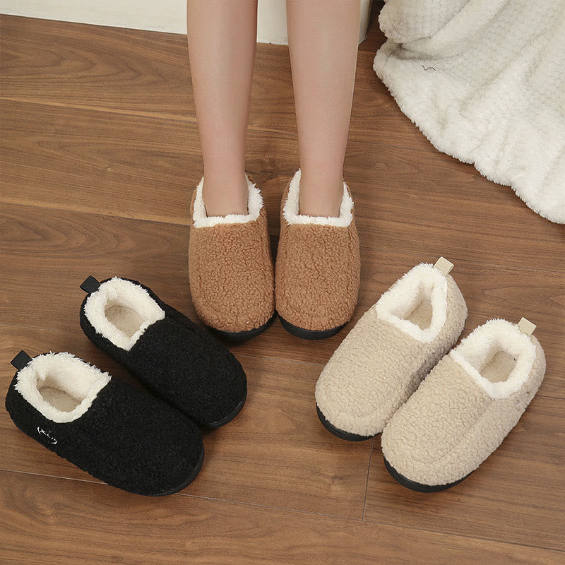 Plus Size Solid Color Warmth Slipper Socks - image 0