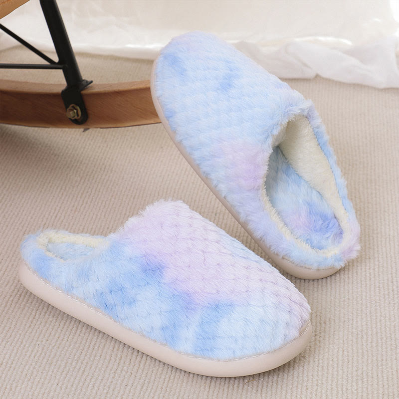 Plus Size Tie Dye Slippers - Blue - US 10-11 - image 9