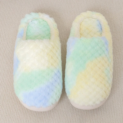 Plus Size Tie Dye Slippers - Green - US 10-11 - image 8