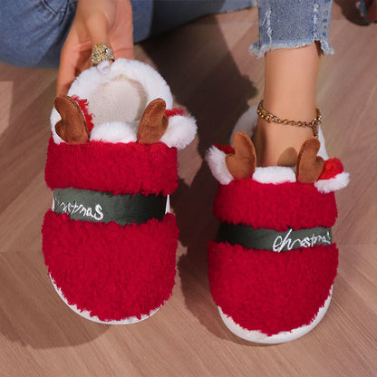 Plus Size Christmas Antlers Slippers - image 1