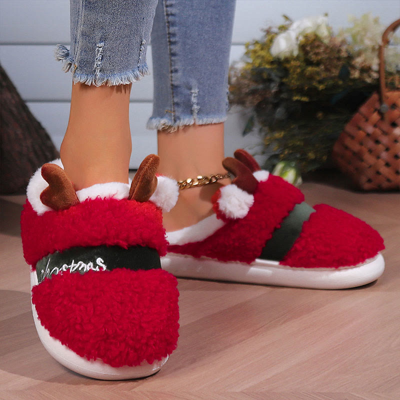 Plus Size Christmas Antlers Slippers - image 2