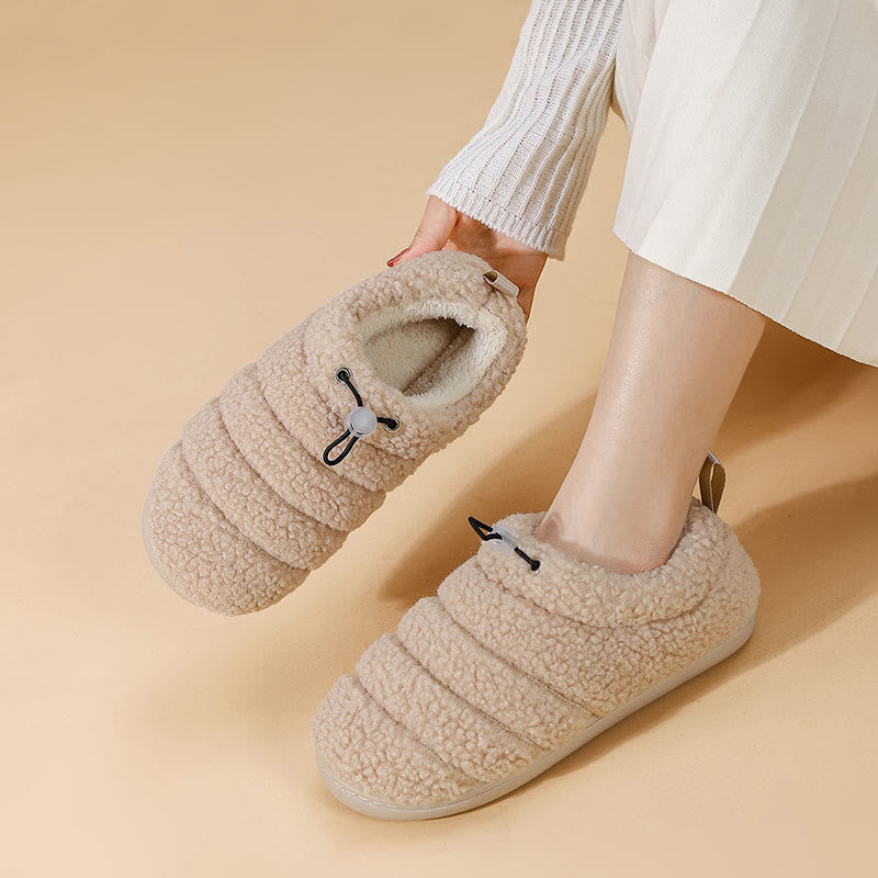 Plus Size Drawstring Design Slipper Socks - image 1