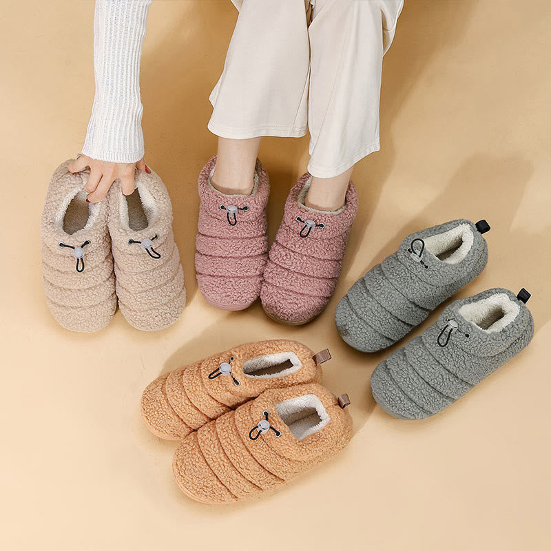 Plus Size Drawstring Design Slipper Socks - image 0