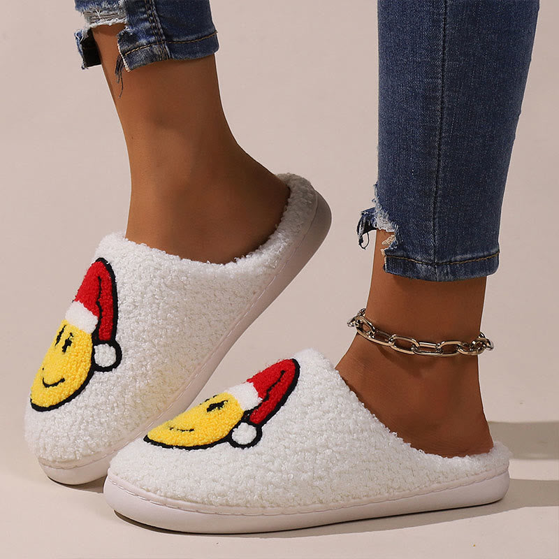 Plus Size Smiley Face Slippers - image 1