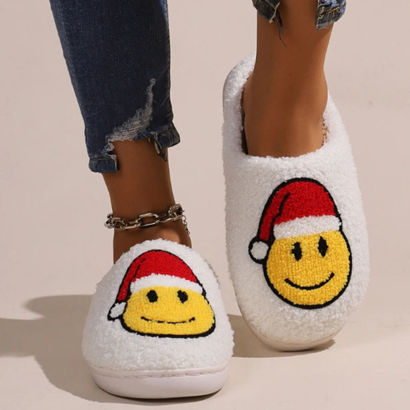 Plus Size Smiley Face Slippers - image 0