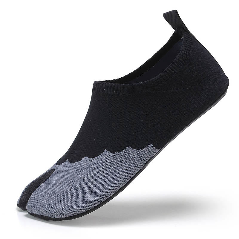 Plus Size Split Toe Swimming Slipper Socks - Grey - 4XL - image 14