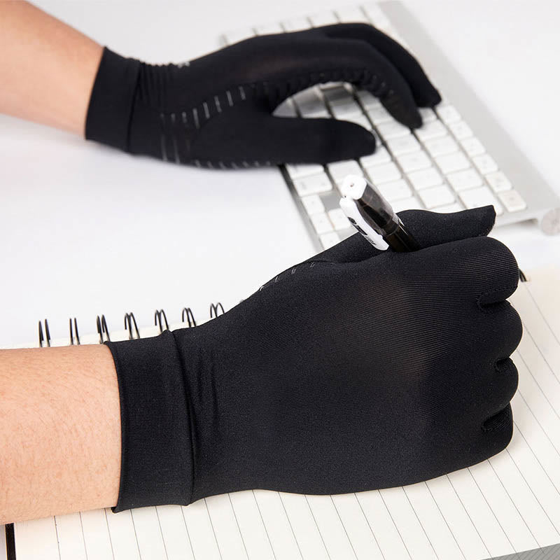 Black Compression Cycling Gloves - image 4