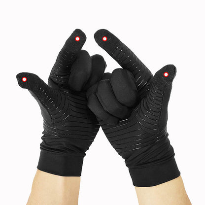 Black Compression Cycling Gloves - Touchscreen Compatible - XL - image 2