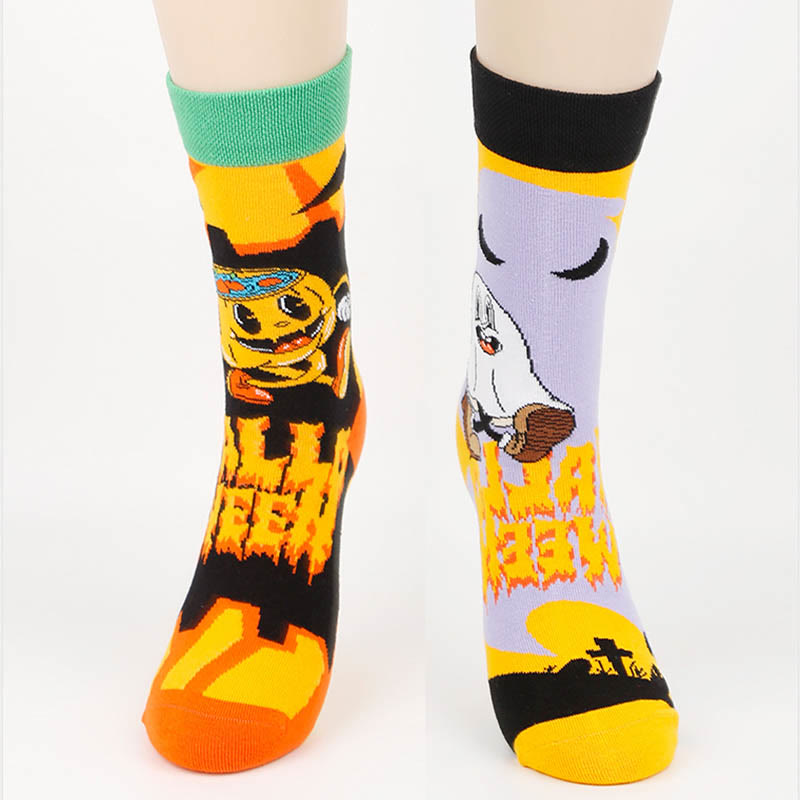 Plus Size Creative Halloween Crew Socks(4 Pairs)