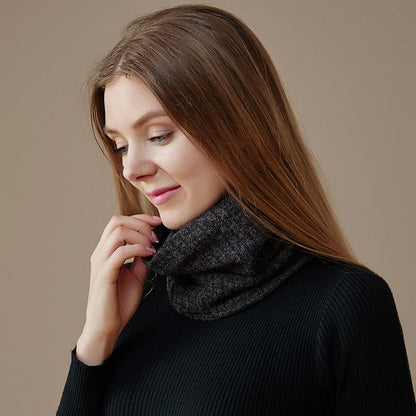 Solid Color Simple Knit Beanie Scarf 2 In 1 Set - image 2