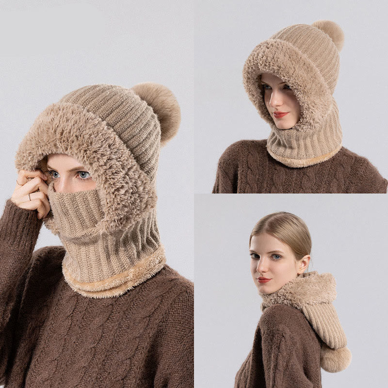 Winter Soft Hooded Scarf