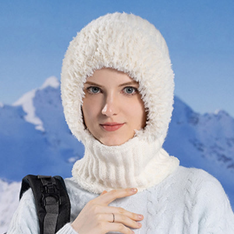 Winter Soft Hooded Scarf