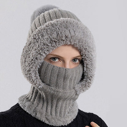Winter Soft Hooded Scarf - Grey - One Size - image 4