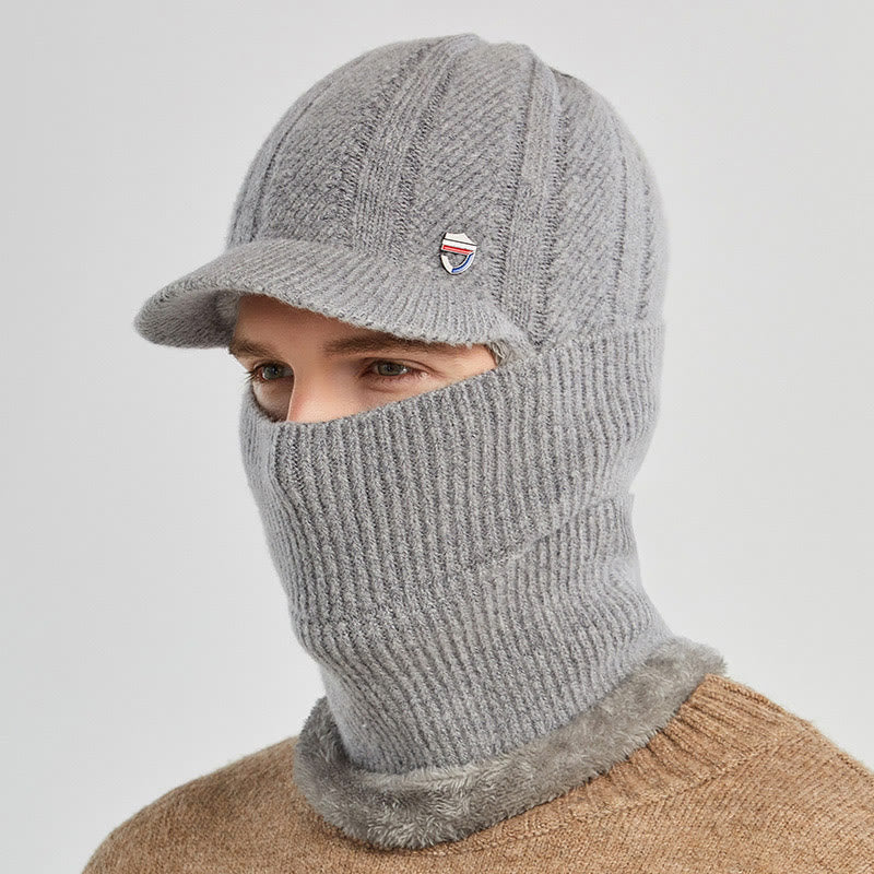 Winter Knitted Balaclava Beanie Hooded Scarf - image 9