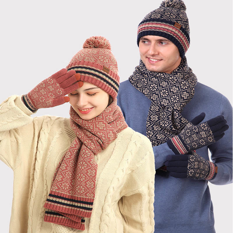 Touch Screen Gloves Beanie Scarf 3 In 1 Set - image 0
