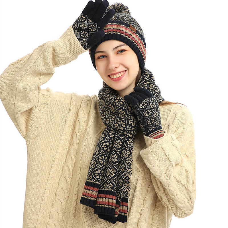 Touch Screen Gloves Beanie Scarf 3 In 1 Set - image 7