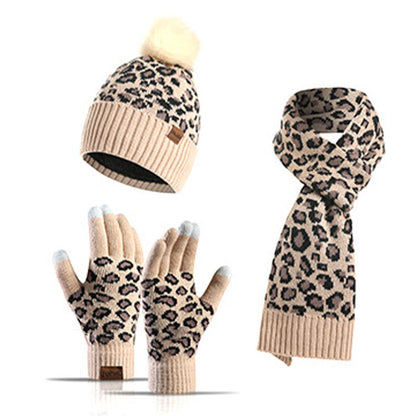 Leopard Gloves Beanie Scarf 3 In 1 Set - image 15